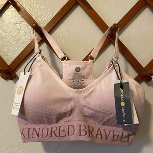Kindred Bravely Sublime Pumping & Nursing Sports Bra | Size Small | Ombré Purple